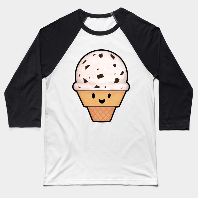 Cookies and Creme Ice cream Baseball T-Shirt by kantonic